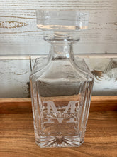 Load image into Gallery viewer, Decanter & set of 4 glasses. Custom engraved.