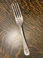 Load image into Gallery viewer, Personalized laser engraved Fork