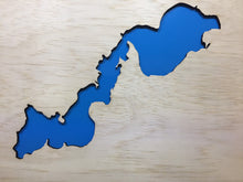 Load image into Gallery viewer, Sylvan Lake map custom home decor wall hanging, 14" x 11"