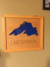 Load image into Gallery viewer, Lake map custom home decor wall hanging, 14" x 11"