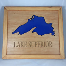 Load image into Gallery viewer, Lake map custom home decor wall hanging, 14" x 11"