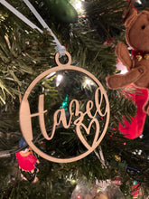 Load image into Gallery viewer, Personalized Custom Laser Cut Name Christmas Ornaments