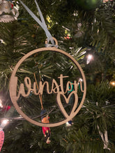 Load image into Gallery viewer, Personalized Custom Laser Cut Name Christmas Ornaments