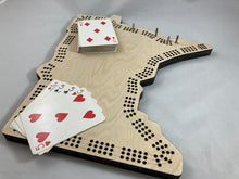 Load image into Gallery viewer, Minnesota Cribbage Board - Customizable (2-6 person)