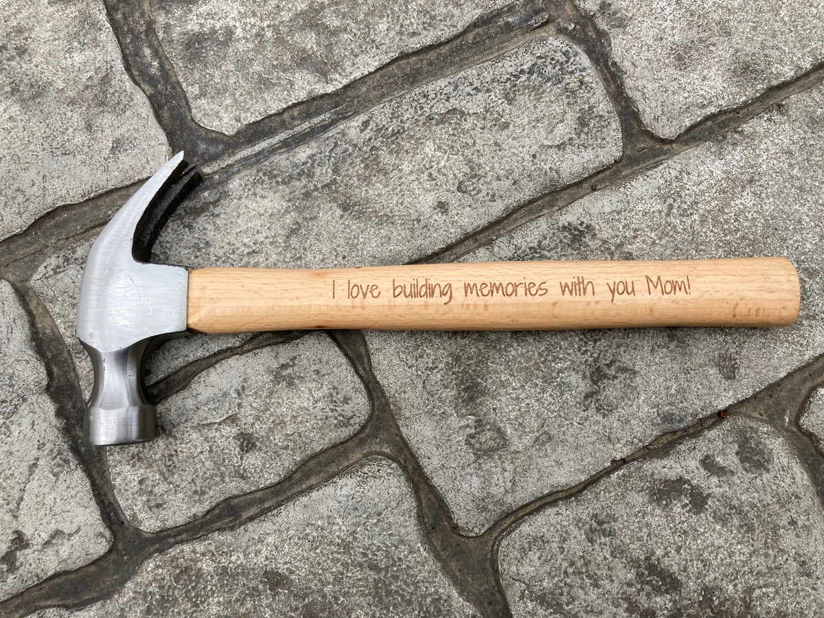 Engraved Hammer Personalized Wingnut Laser