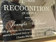Load image into Gallery viewer, Glass Plaque, Black Piano Finish Floating Glass
