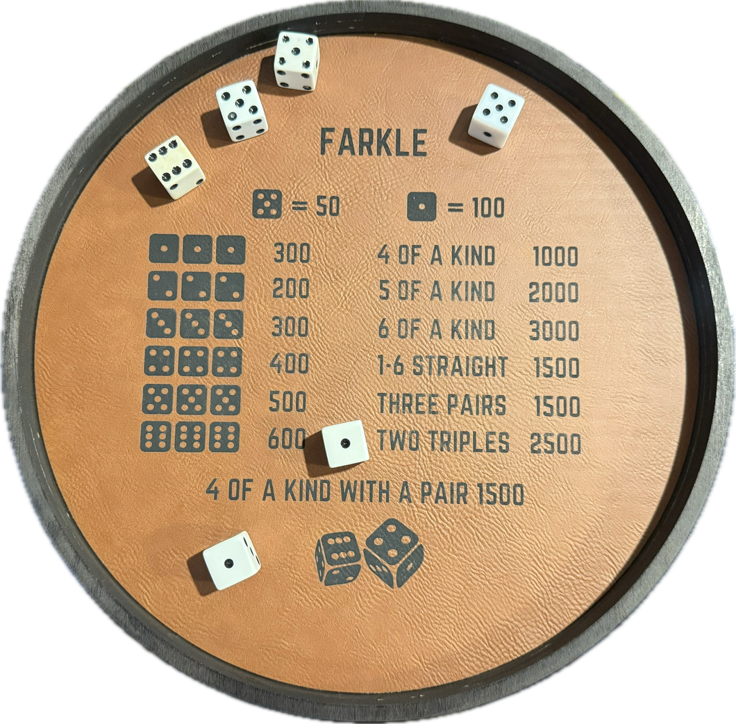 Farkle Dice Tray - Circle