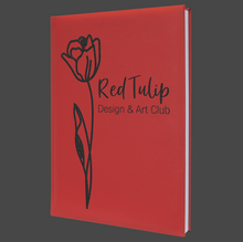 Load image into Gallery viewer, 7&quot; x 9 3/4&quot; Sketchbook w/unlined notebook, Lasered Leatherette
