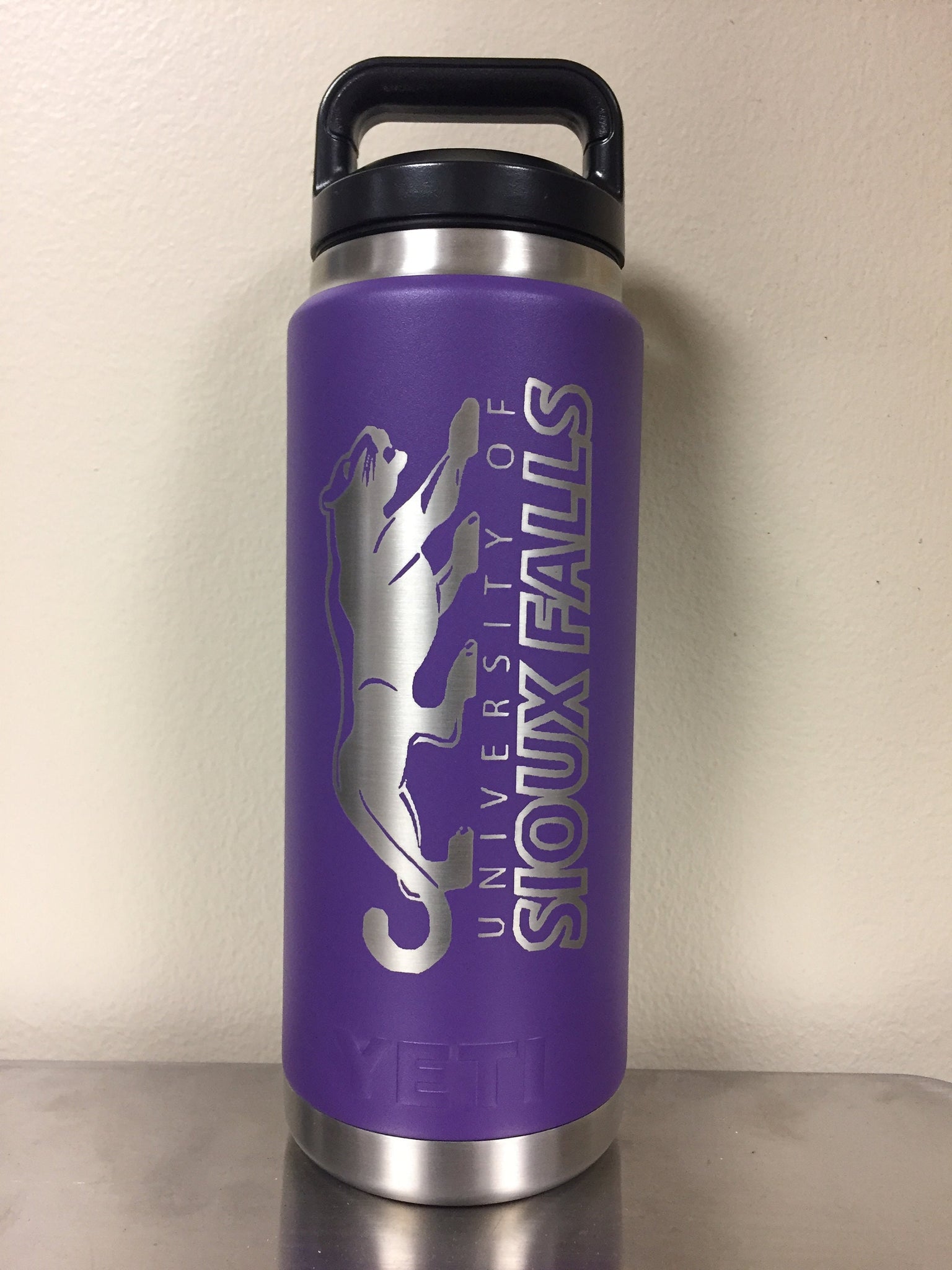 Custom Laser Engraved 18oz YETI Water Bottle with Chug Cap